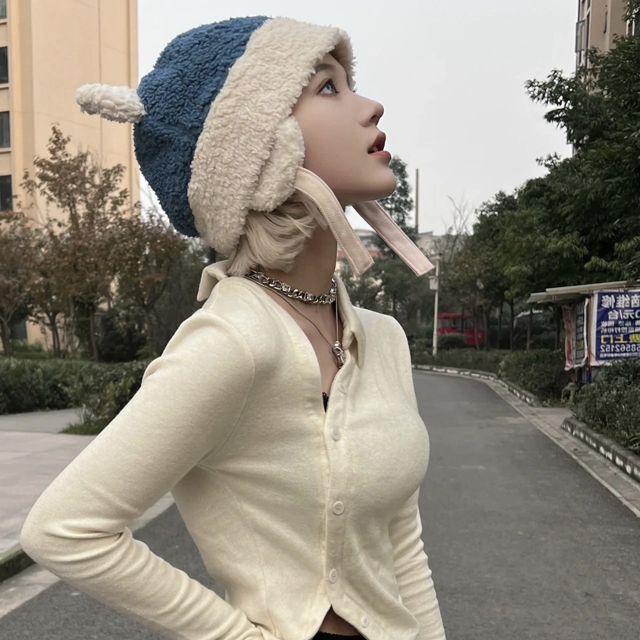 Women's Autumn Winter Furry Warm Lei Feng Hat