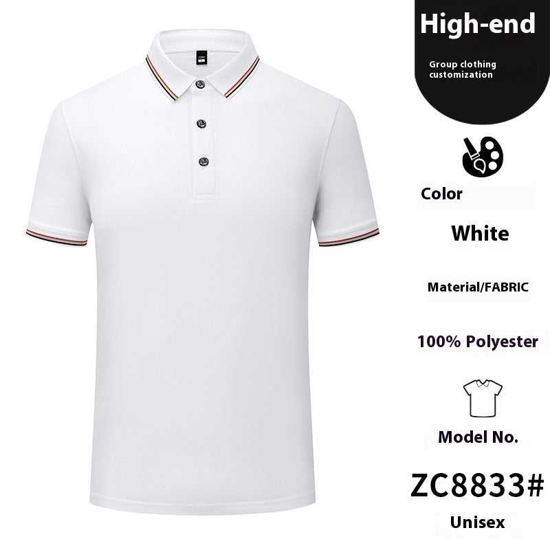 Solid Color Polo Collar T-shirt Blank