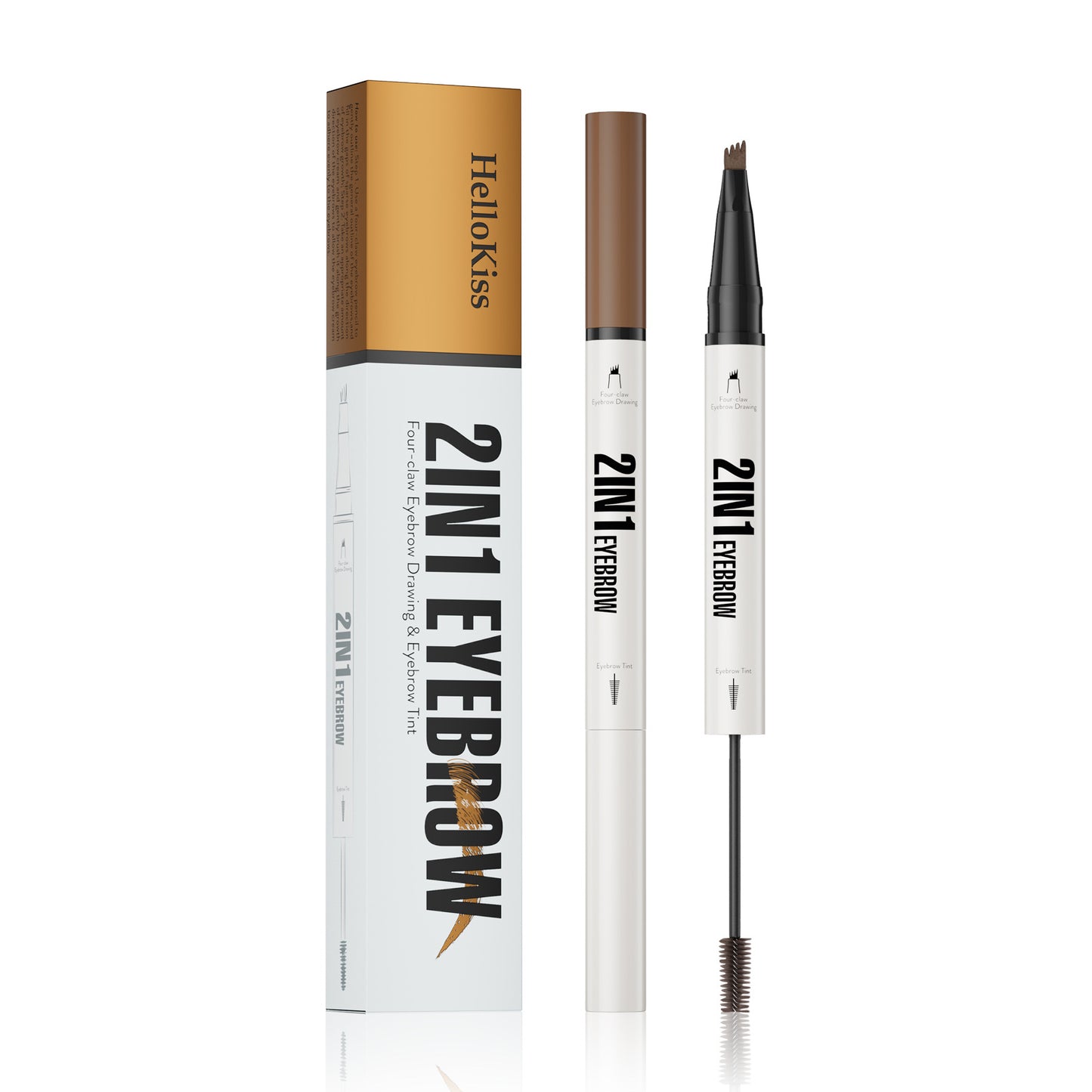 Two-in-one Waterproof Sweat-resistant Not Smudge Multi-color Eyebrow Cream