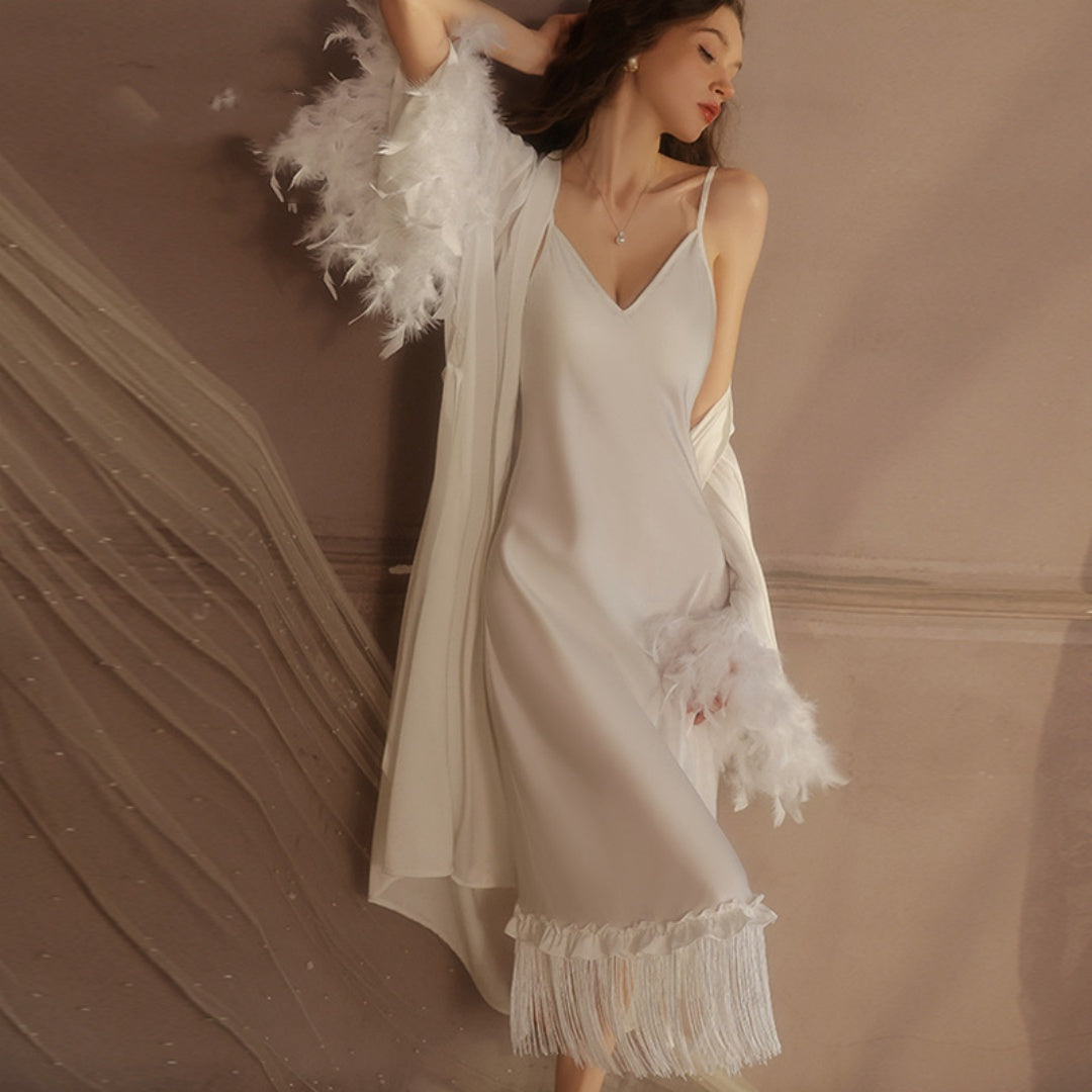 DZ Guiruo Deep V Push-Up Padded Lingerie Nightdress