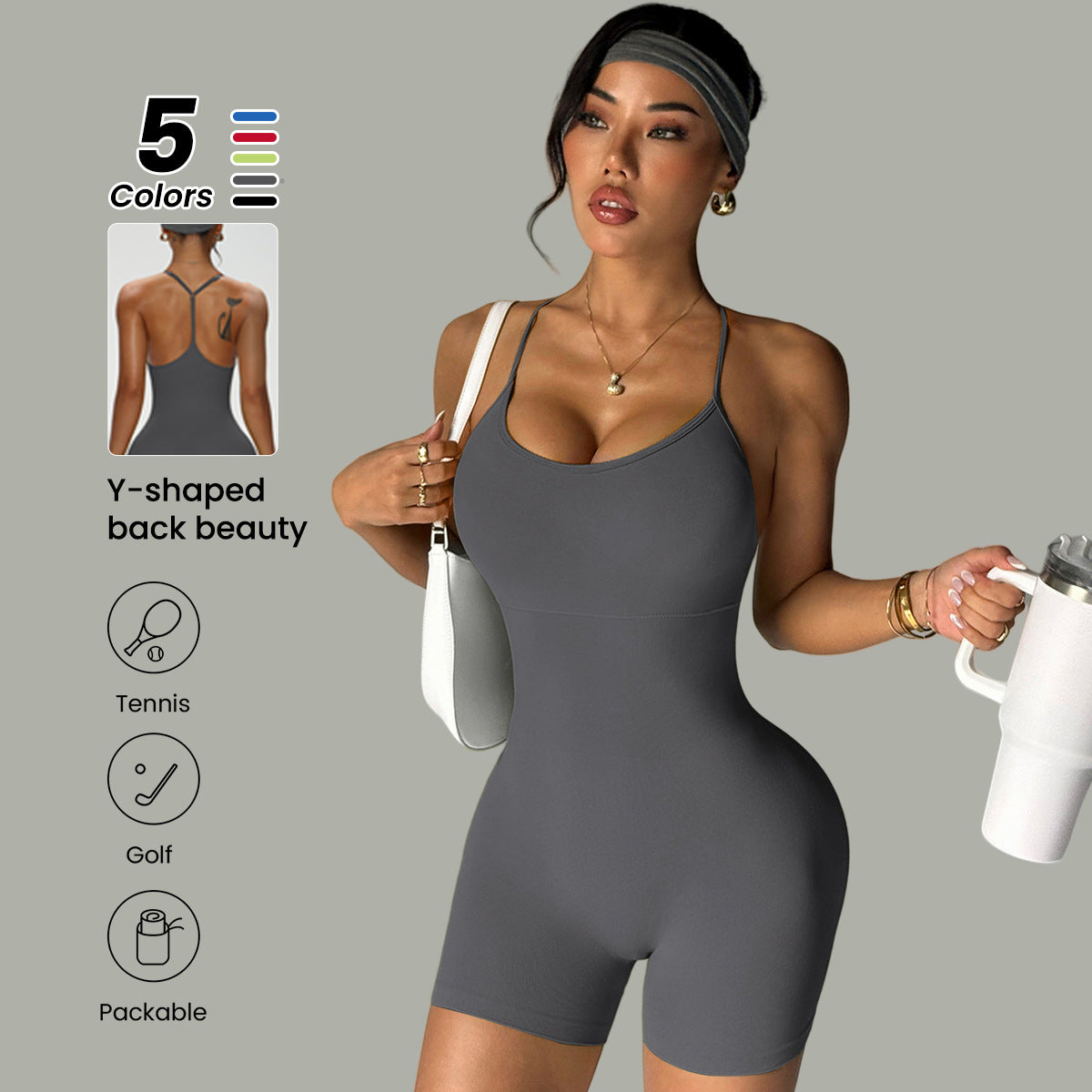 Cross-Strap Back-Shaping Bodysuit For Shaping Training And Fitness Exercises