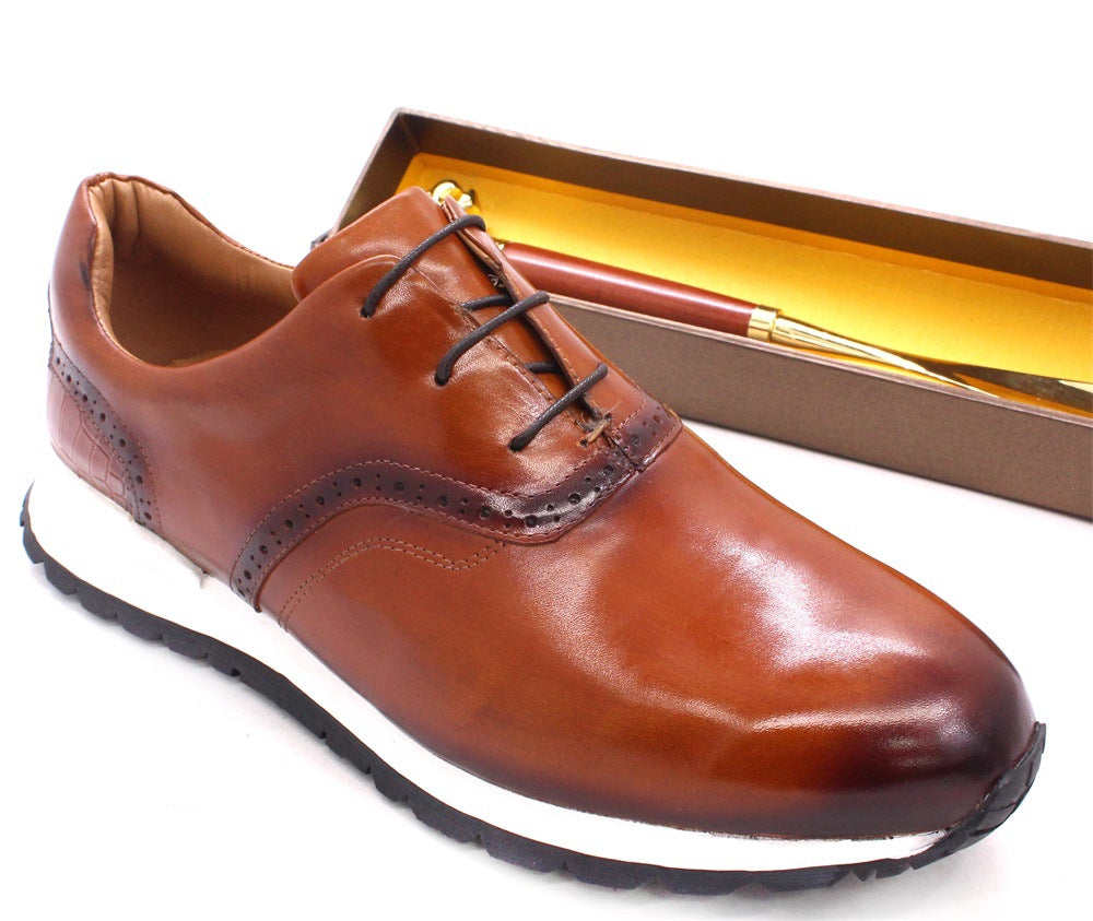 Breathable And Non Slip Leather Men Shoes