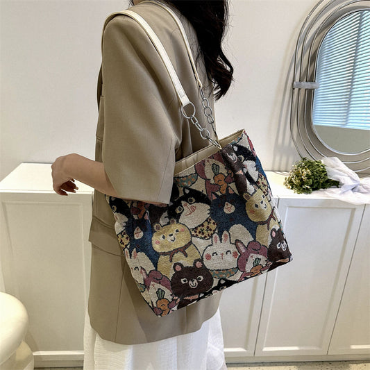 Casual Large Capacity Women's Bag Spring New Fashion Canvas Bag