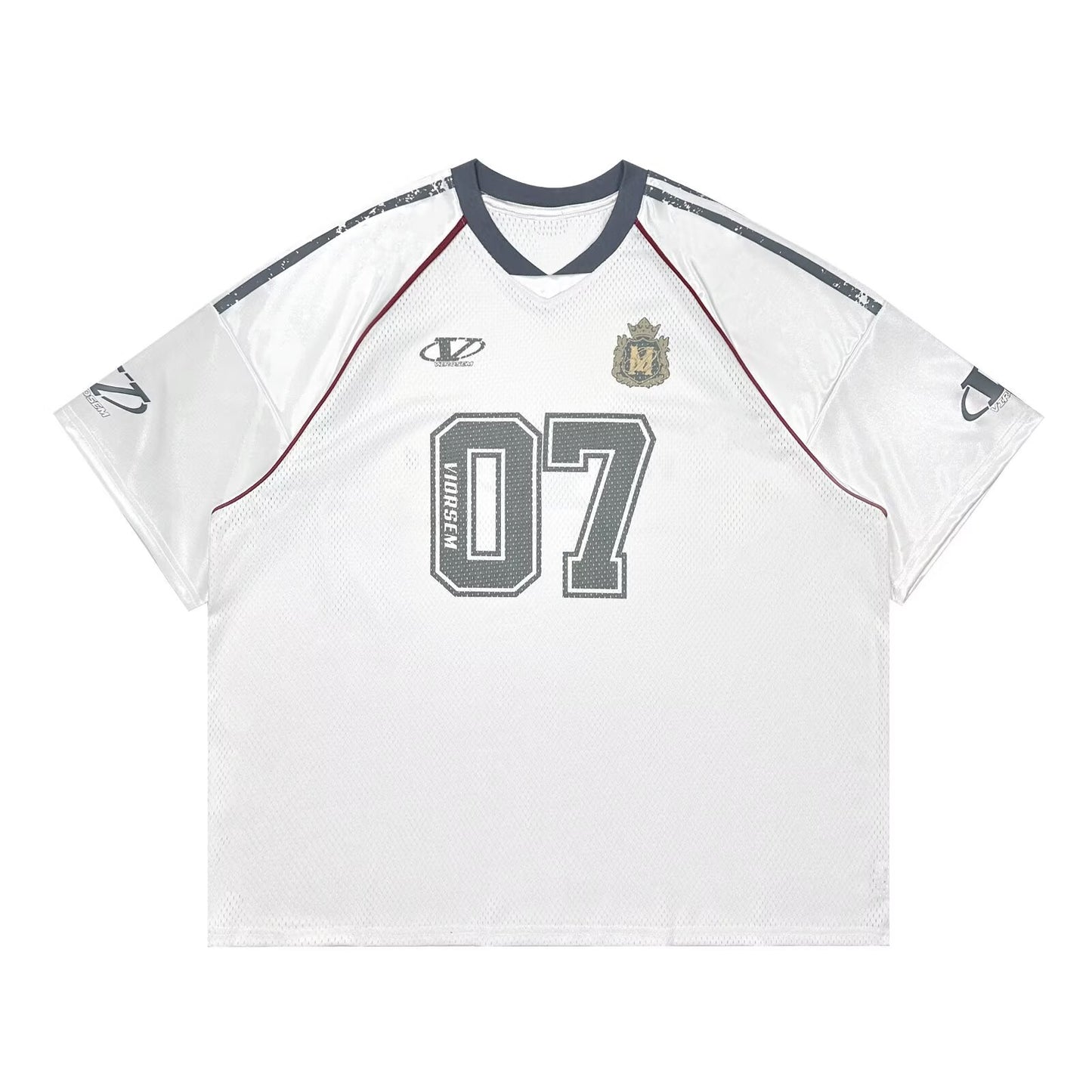 Summer College Style Mesh Rugby Short Sleeve