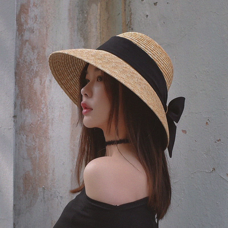 Big Eaves Bowler Hat With Sunshade Fisherman's Straw Hat