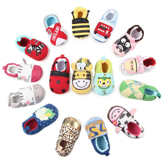 Cartoon Soft Sole Elastic Belt Can Not Drop Shoes Baby Shoes