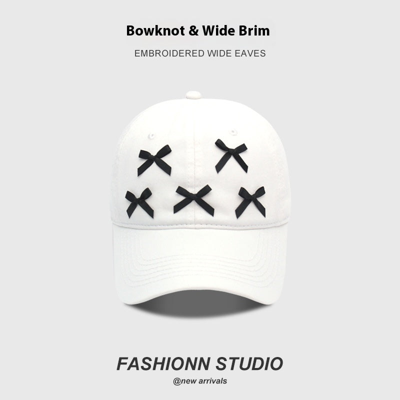 Bow Baseball Cap Female Sweet And Cute
