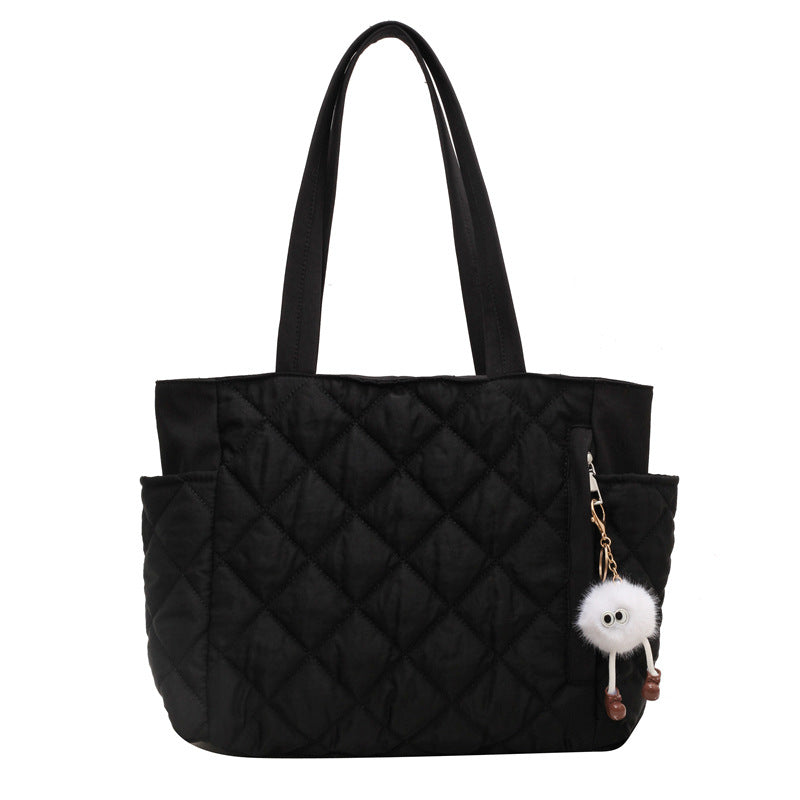 Large Capacity Rhombus Minority All-match Commuter Tote Shoulder Bag Cross-border