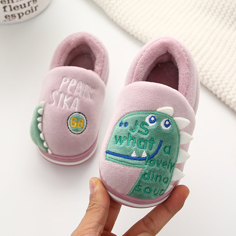 Children's Cotton Slippers Boys Winter Bag Root And Velvet