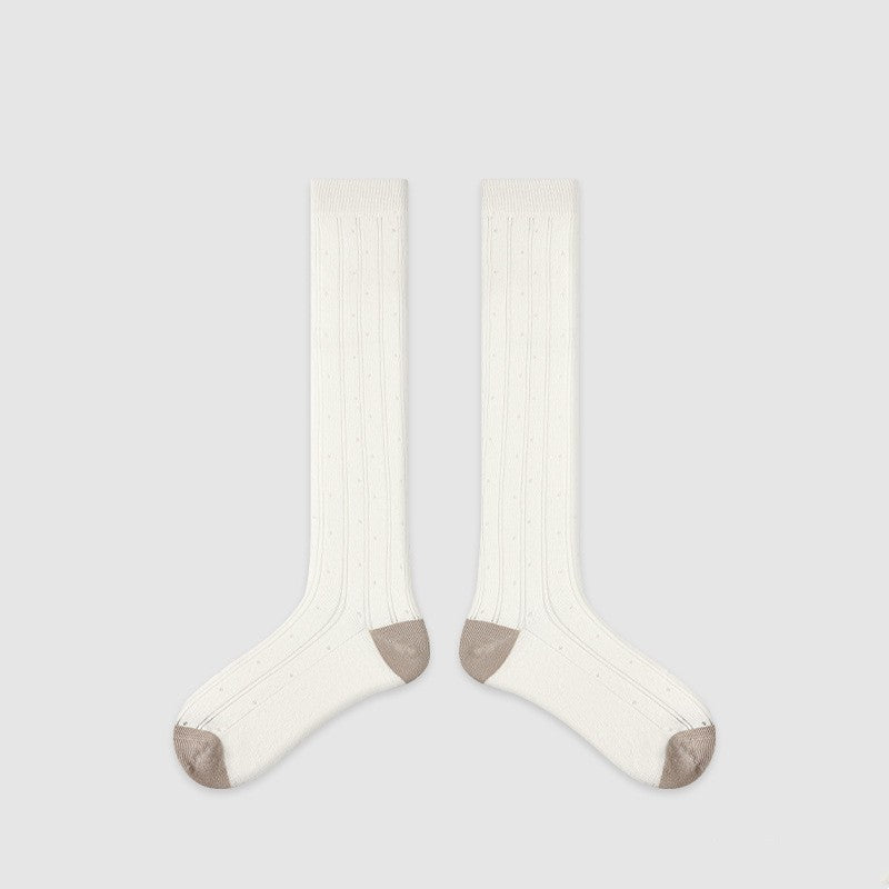 Women's Socks Spring And Summer Black Flowers