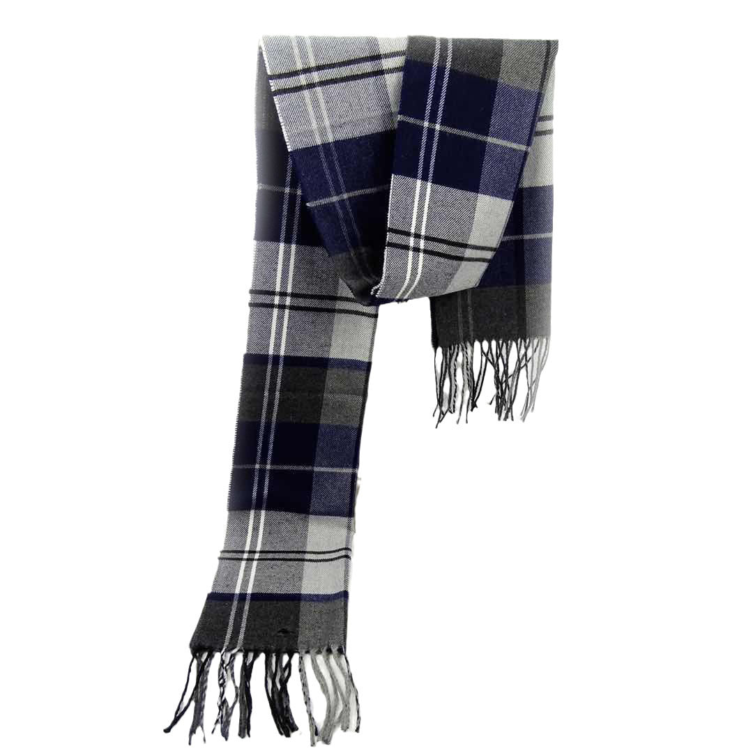 Men's Versatile Reversible Checkered Shawl Scarf