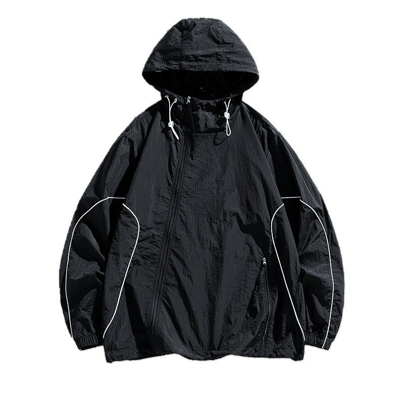 Summer Lightweight UV-protective Hooded Jacket Loose-fitting Outerwear