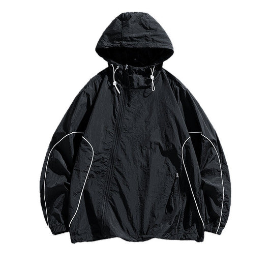 Summer Lightweight UV-protective Hooded Jacket Loose-fitting Outerwear