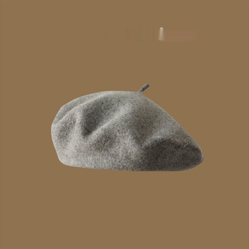 Uld Beret Piger Japansk Stil Kunstnerisk Vintage Malermunkehue
