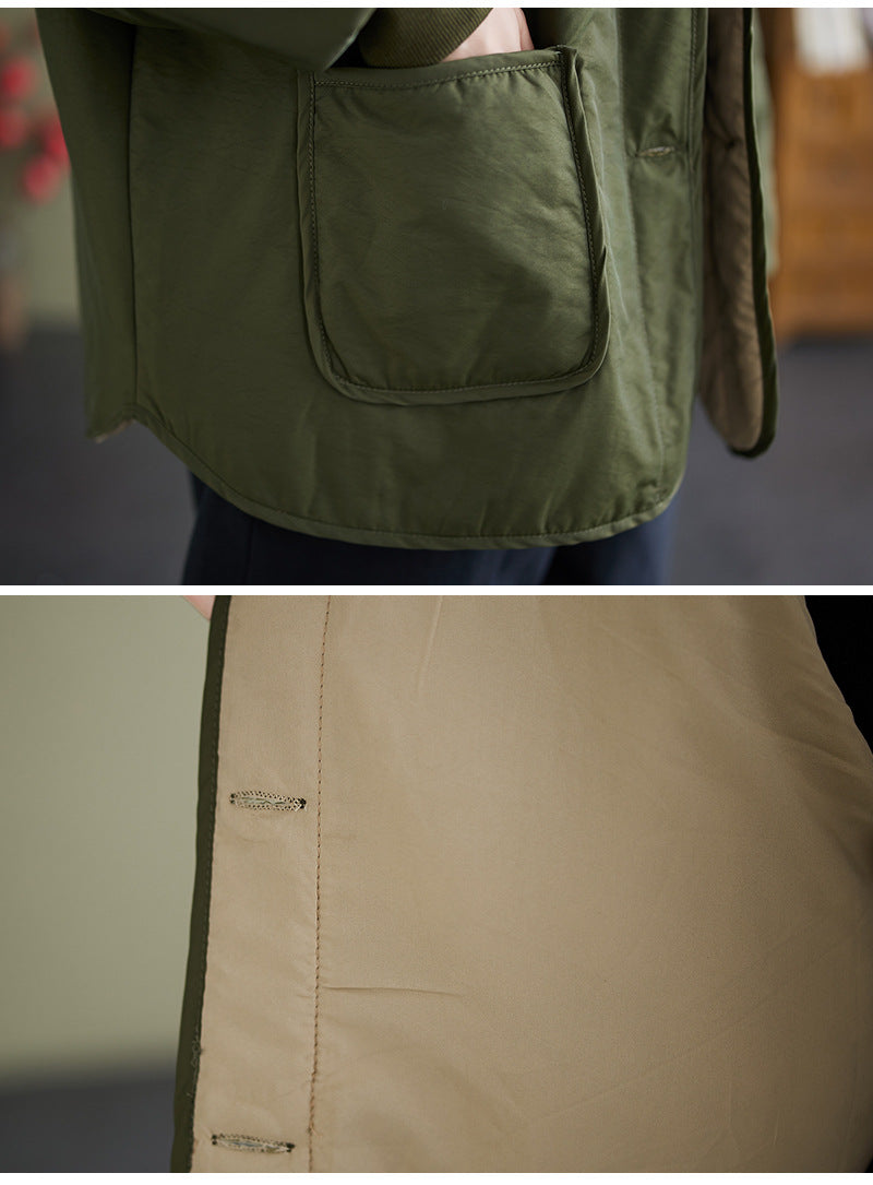 Loose Slimming And Fashionable Cotton-padded Coat