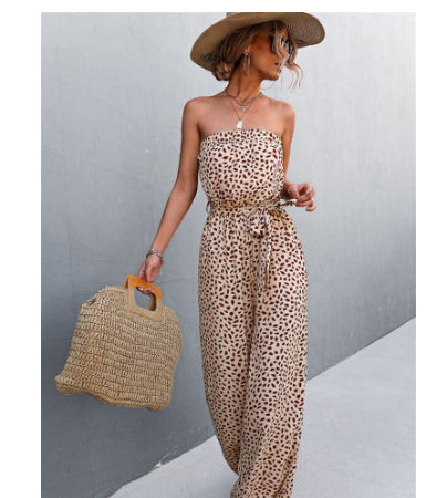 Womens Stylish Printed Bandeau Jumpsuit