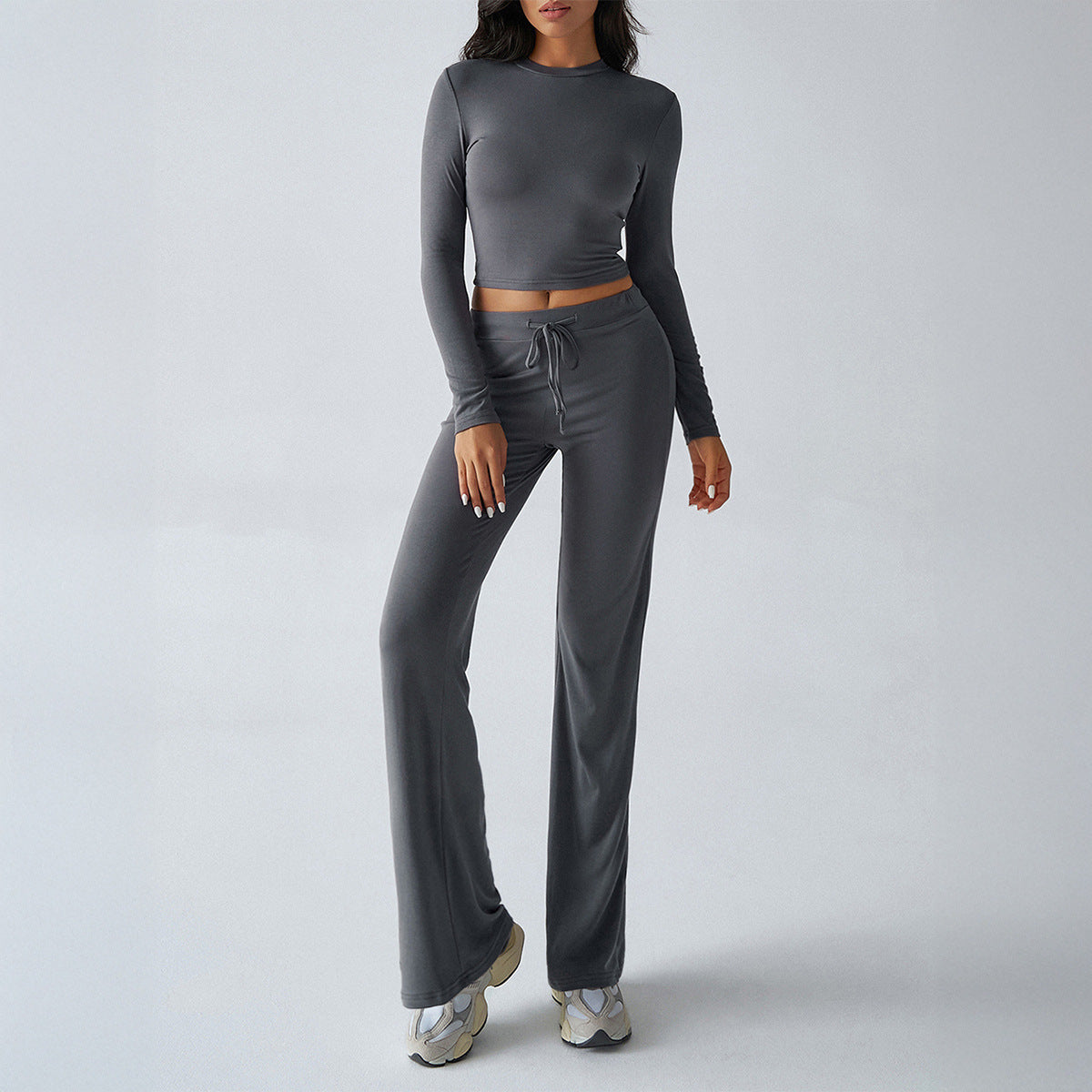 Women's Long Sleeve Straight-leg Pants Suit