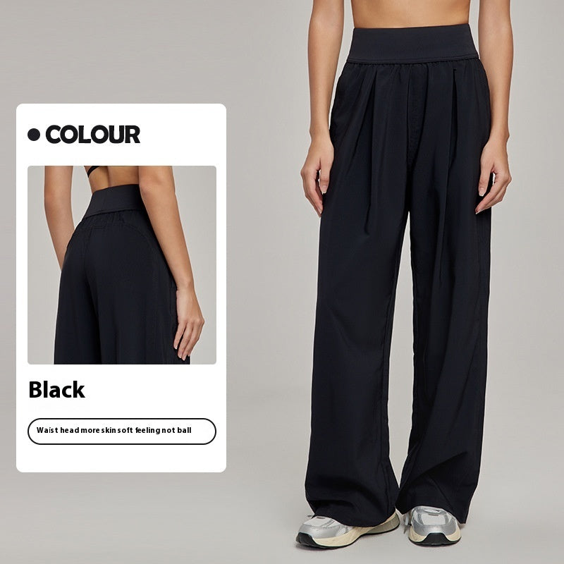 High Waist Slimming Sports Trousers Breathable Loose Drooping