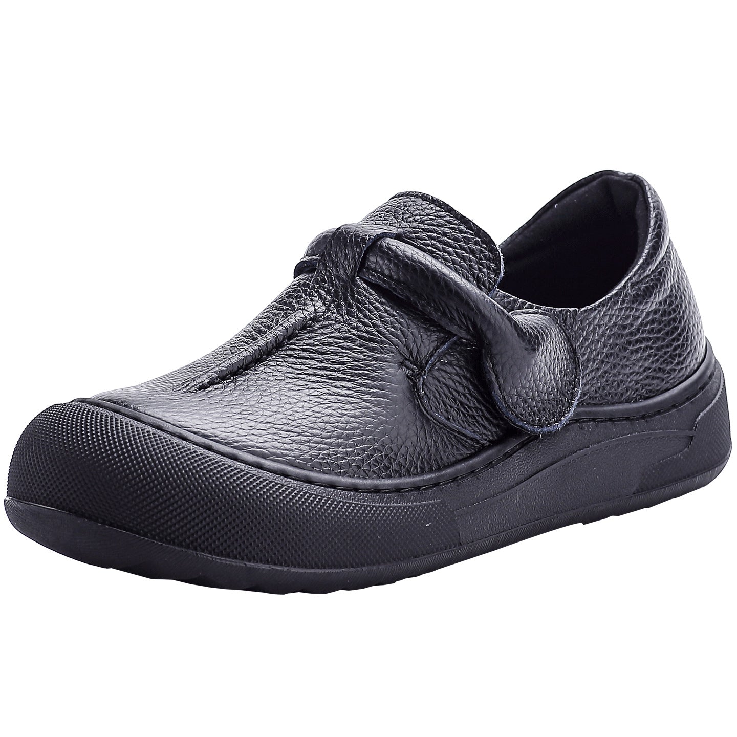 First-layer Cowhide Soft-soled Mom Shoes Comfortable Vintage Slip-on Shoes Made From Genuine Leather