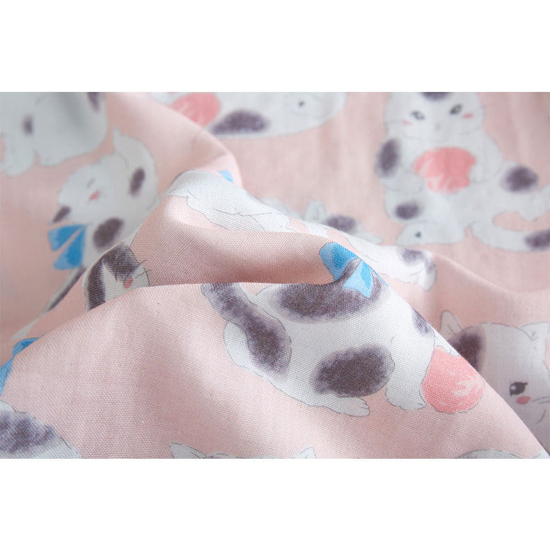 Bamboo-cotton Yarn Printed Pajama Set Loungewear