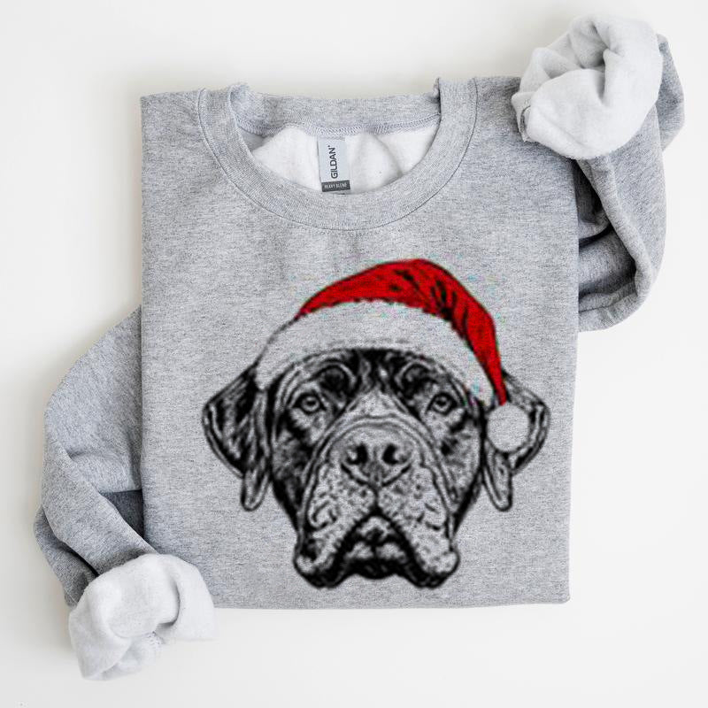 Julehvalpemotiv Polyester Rundhalset Sweatshirt Unisex