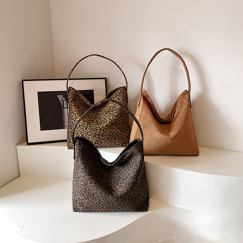 Dame leopardprint mulepose med stor kapacitet