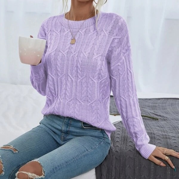 Idle Style Solid Color Sweater Women's Autumn And Winter Soft Glutinous