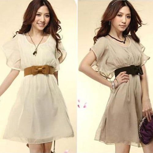 Women's Fashion Simple Bow Elastic Waistband