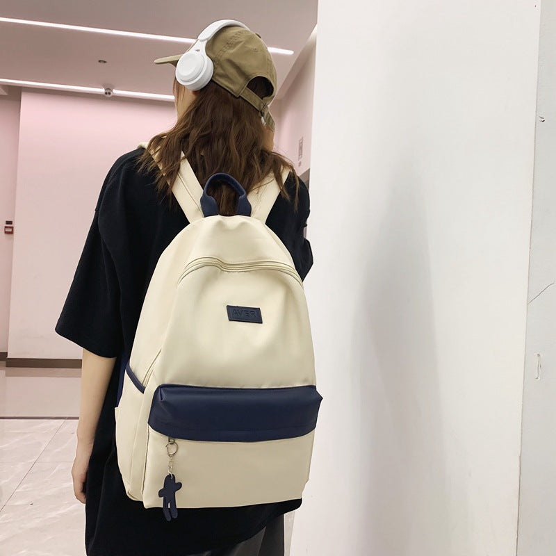 Large Capacity Color Blocking Student Bag