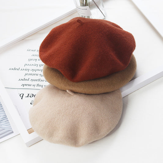 Children's Fashion Retro Warm Painter Woolen Knitted Hat