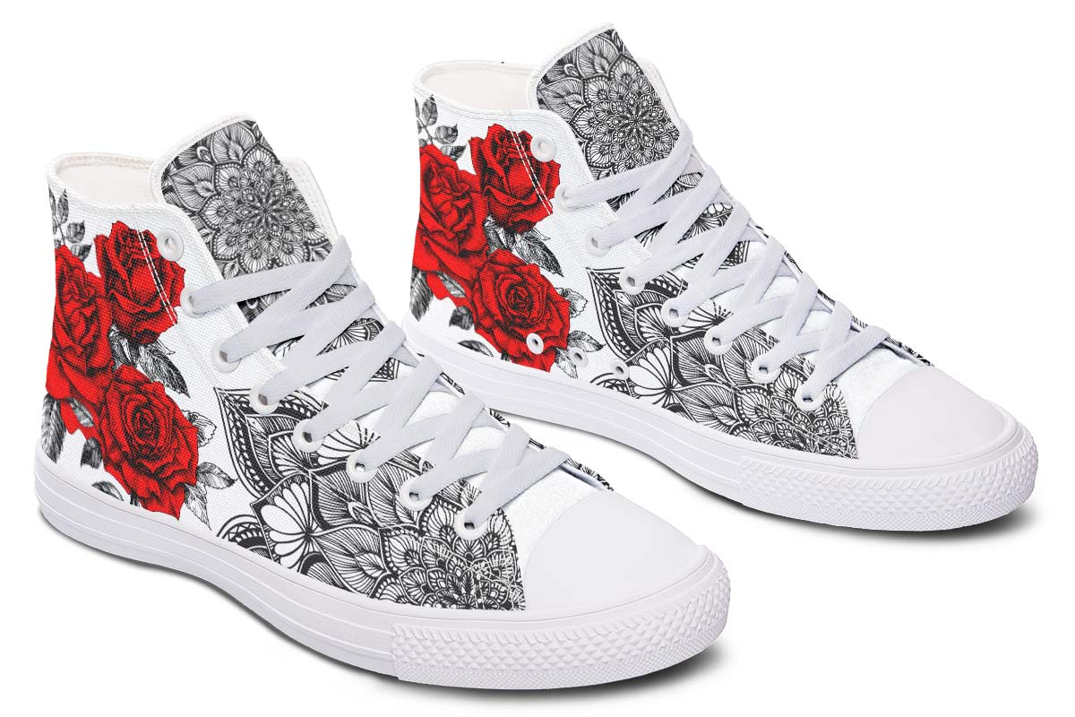 Men's And Women's Fashion Color Printing High-top Canvas Shoes