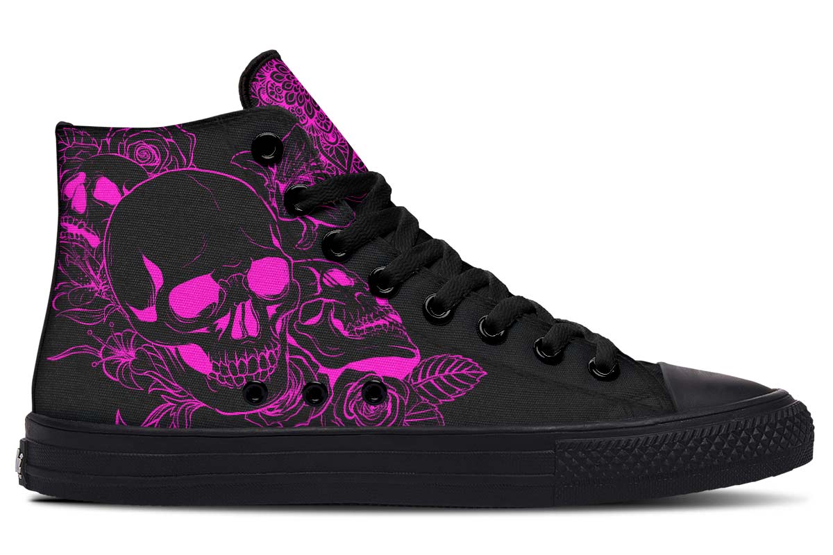 Men's And Women's Fashion Color Printing High-top Canvas Shoes