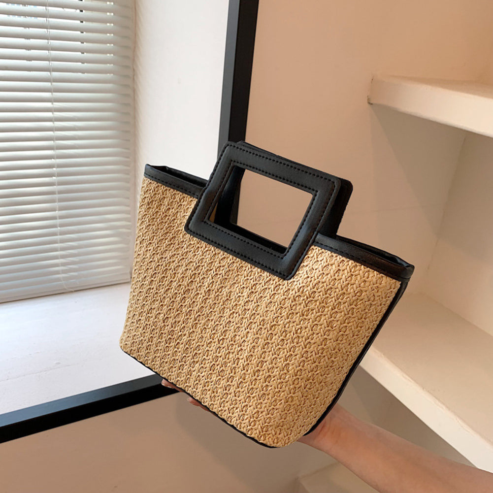 Women's Trendy Straw Bag With Large Capacity