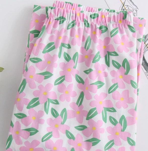 Pajama Pants Pure Cotton Cartoon Large Size Casual Simple Loose And Cute Home Pants Women