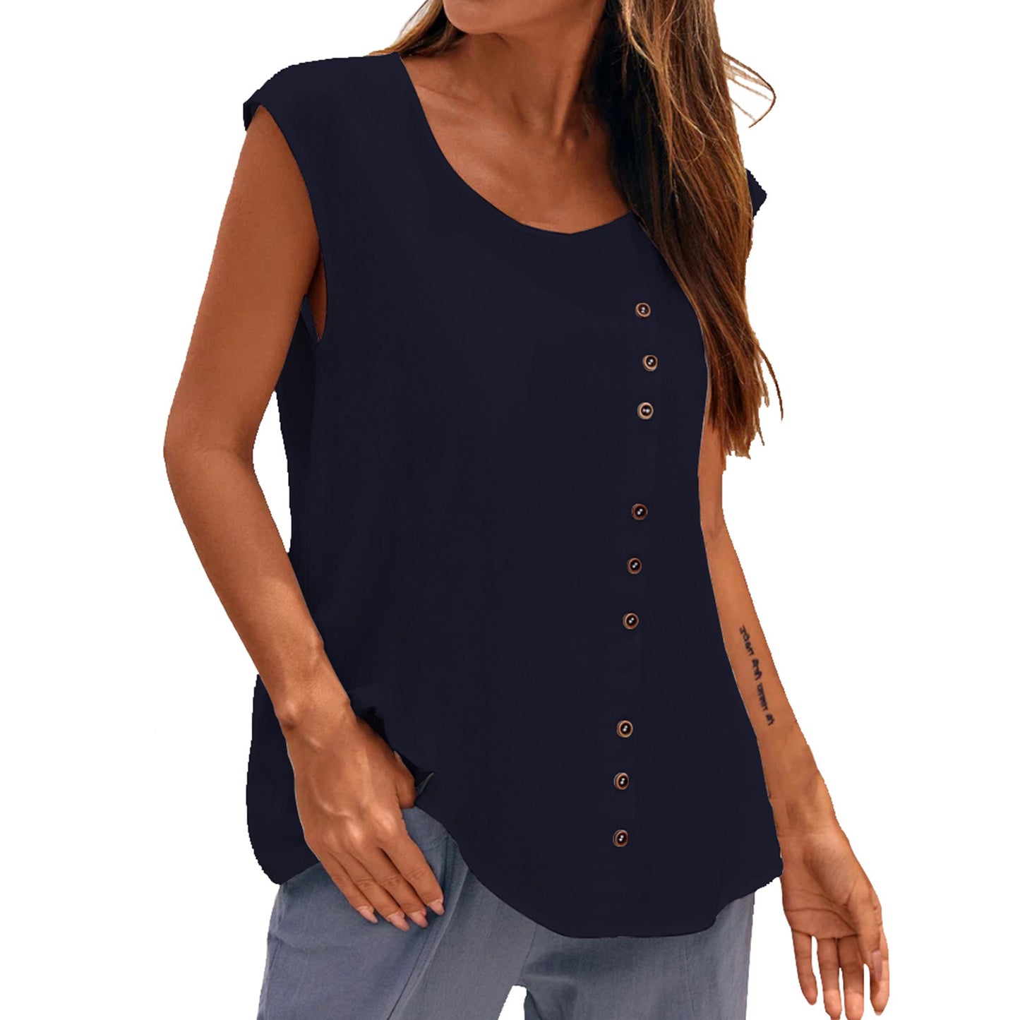 Women's Vintage Oversized Casual Sleeveless Top