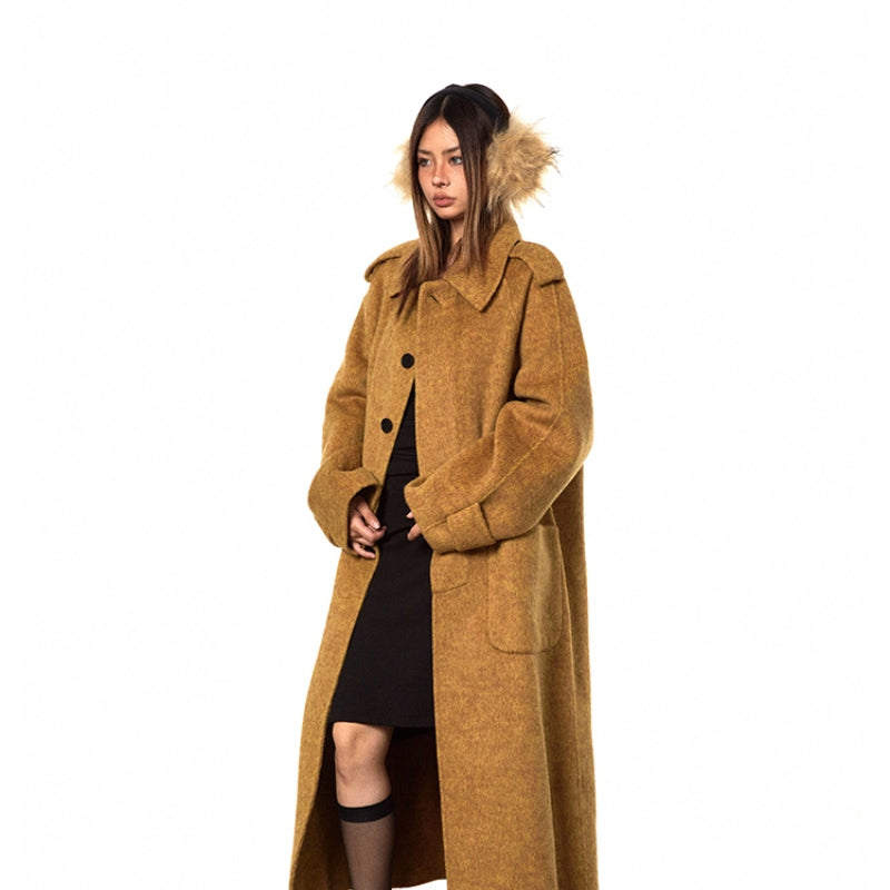High-support Wool Handmade Double-faced Woolen Goods Long Autumn And Winter High-grade Overcoat Coat