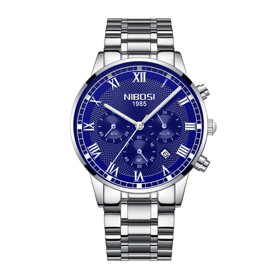 Multi Function Waterproof Steel Band Watch