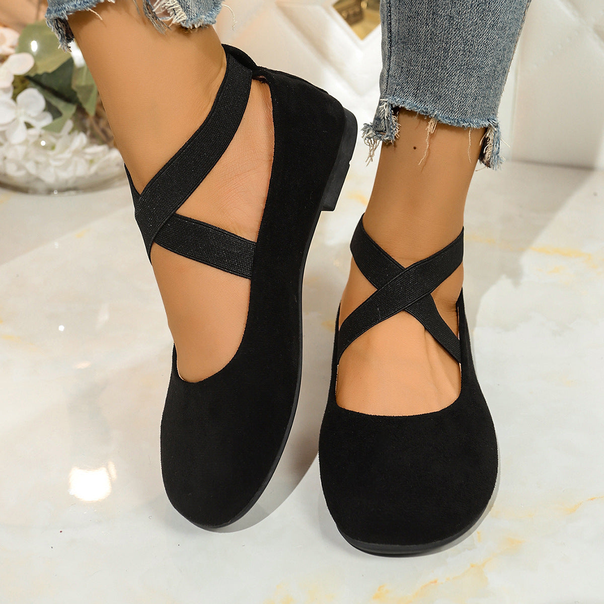 Plus Size Round Toe Flat Bottom Sports And Leisure Women's Shoes