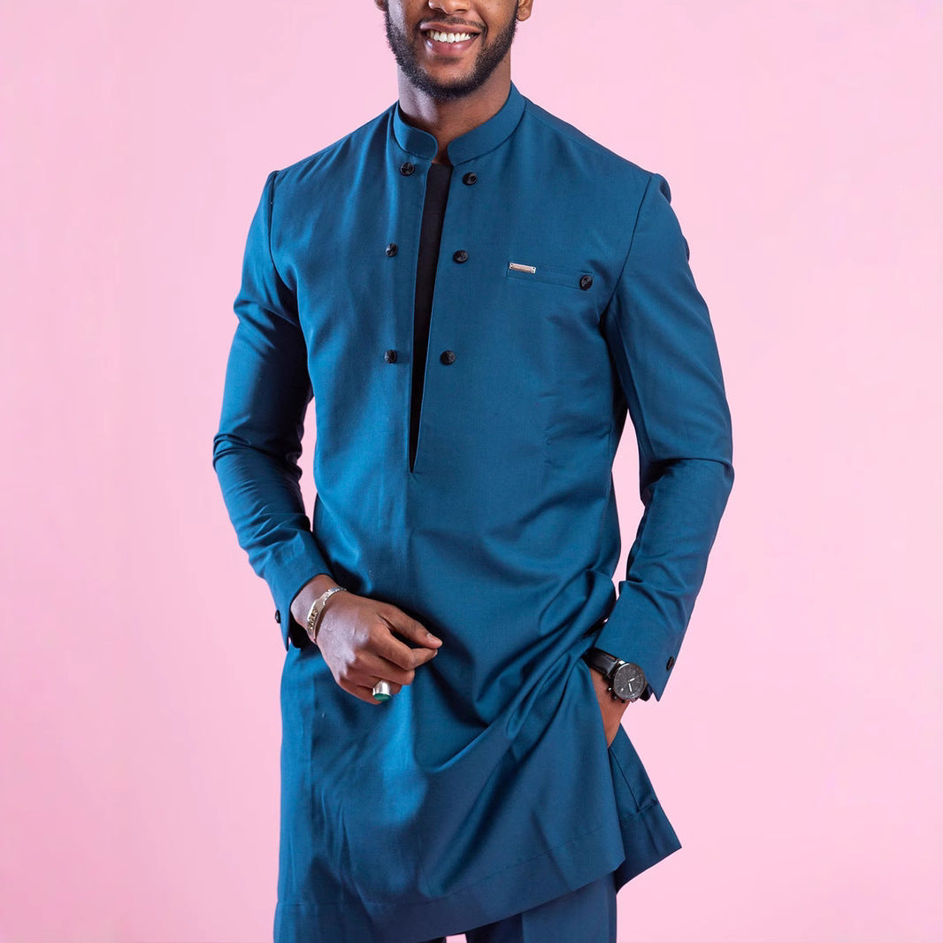 Fashion Spring And Autumn Solid Color Long Sleeve Trousers Suit