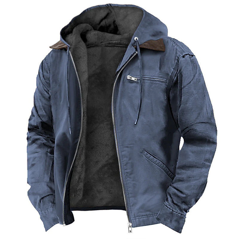 Men's Fleece Lined Zip Pocket Jacket