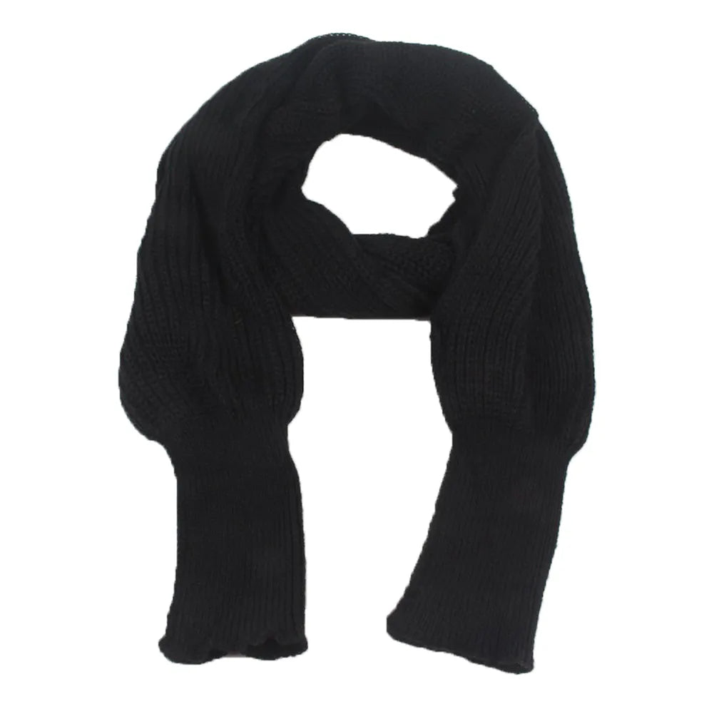 Women's knitted scarf with extended sleeves