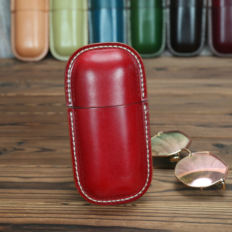 New Retro Hand Vegetable Tanningc Creative Capsule Portable Genuine Leather Storage Box