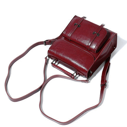 Fashion Multi-functional Leather Backpack For College Students