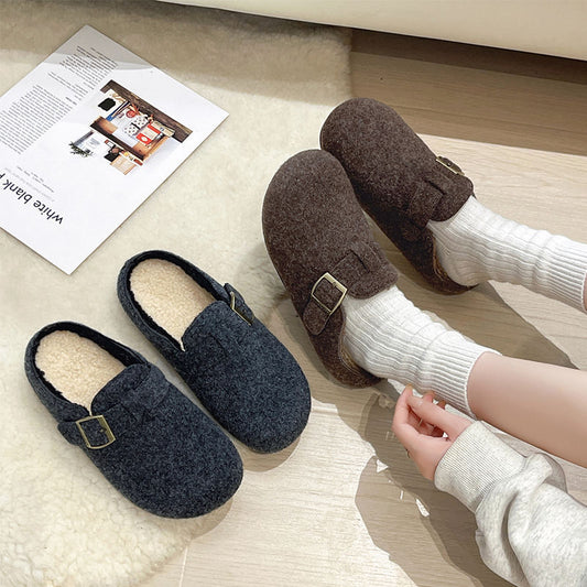 Womens Stylish Casual Wool And Cotton Slippers