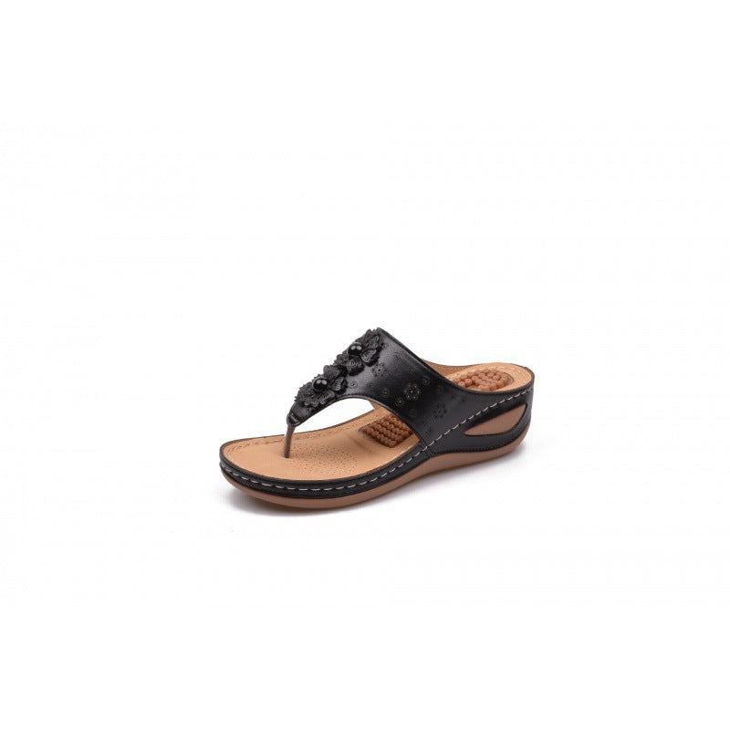 Women's Large Size Lightweight Non-slip Wear-resistant Massage Sandals