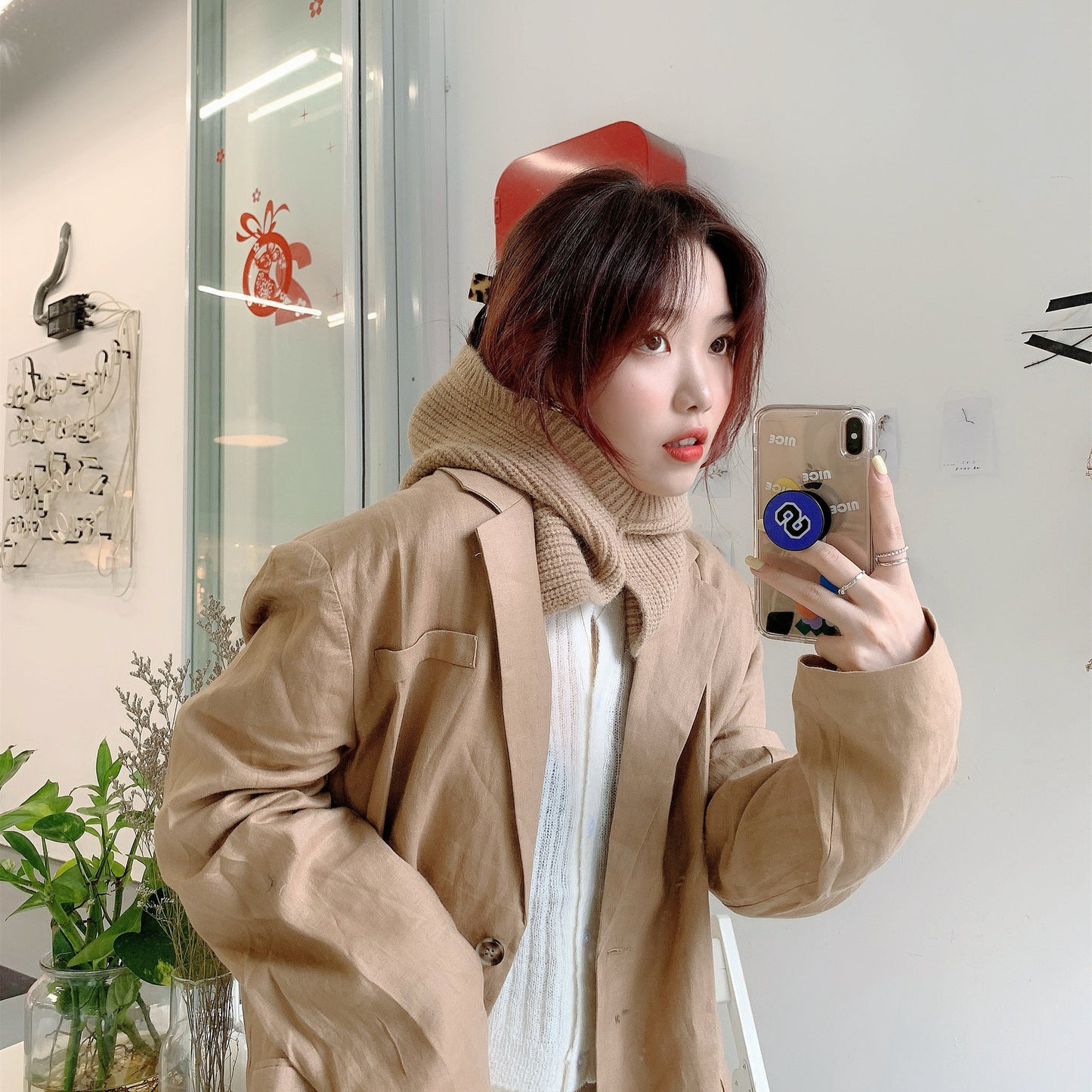 Hat Scarf And Neck One Autumn And Winter Korean Version Of Everything Sweet And Thick Warm