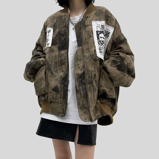 Women's Tie Dye All Match Retro Jacket