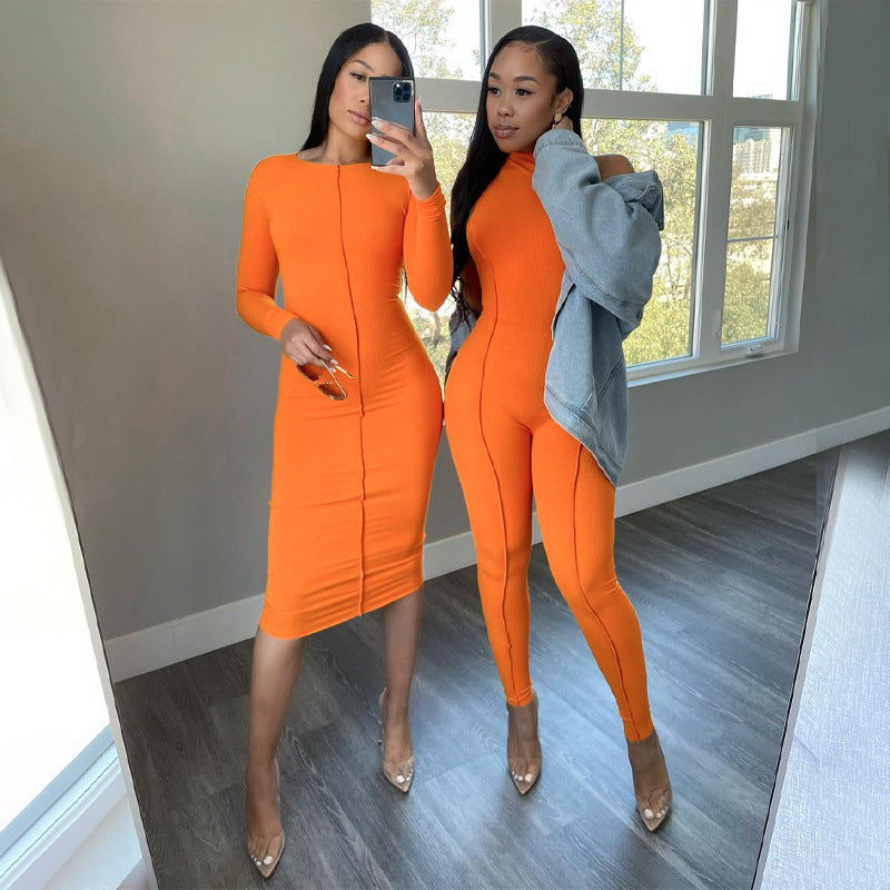 Pure Color Slim Sleeveless Sports Fitness Jumpsuit