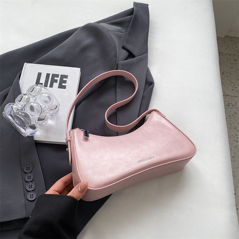 Lady's Solid Color Small Square Handbag