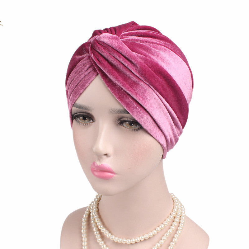 Velvet Stretch Tam-o'-shanter Cross Twist